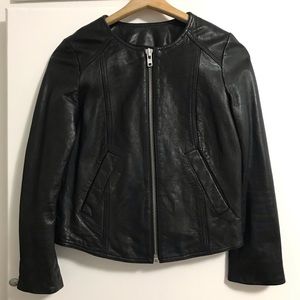 Madewell Clean Leather Jacket size XS